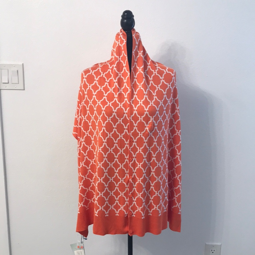 Orange and White Scene Weaver Papillon 100% Bamboo Scarf